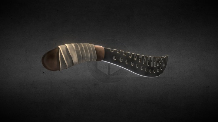 High detail Machete PBR – Free 3D Model STL