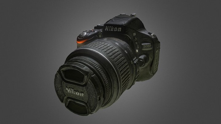 Nikon D5100 with 18-55mm VR kit lens 3D Model