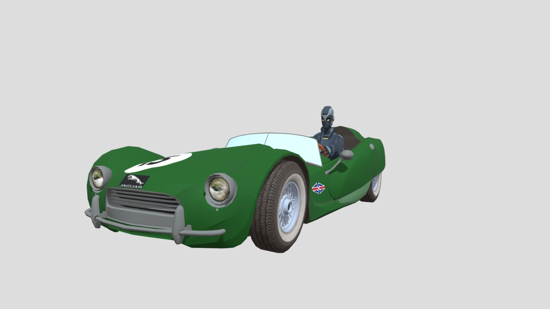 Robot Driving Jaguar D Type