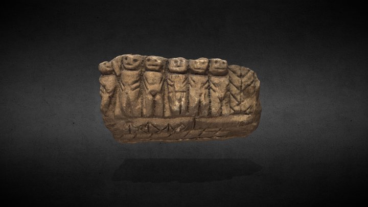 Relieve de seis antropomorfos 3D Model