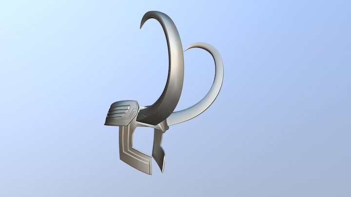 Loki Helmet Thor 3 Ragnarok 3D print model 3D Model