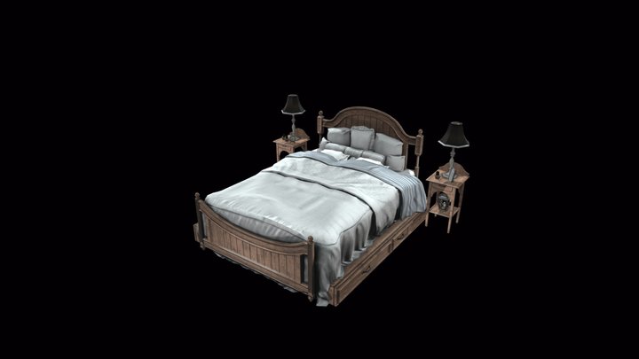 Bed 1 3D Model