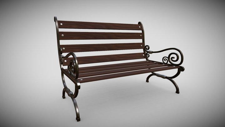 Park Bench 3D Model