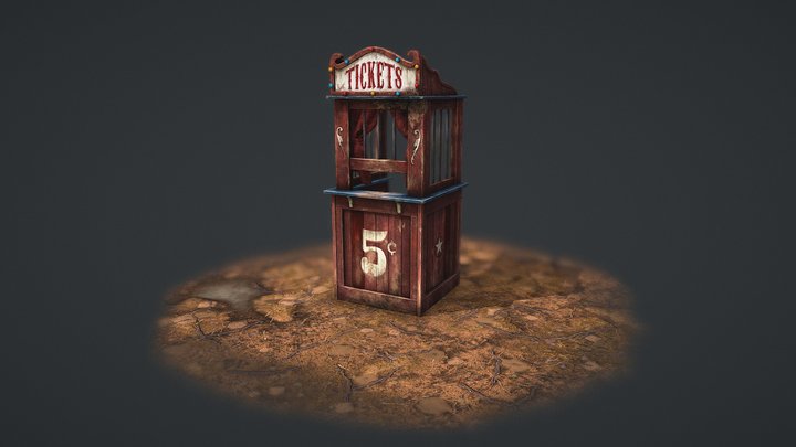 1940's Ticket Booth 3D Model