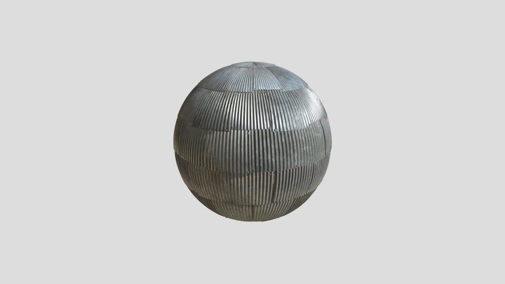 Metal Plates Material Sphere Tessellated 3D Model