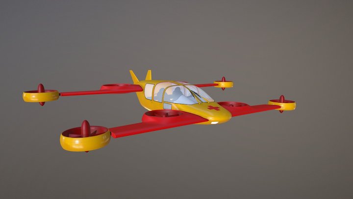 Technoplane Mini-Bee Version Ambulance 3D Model