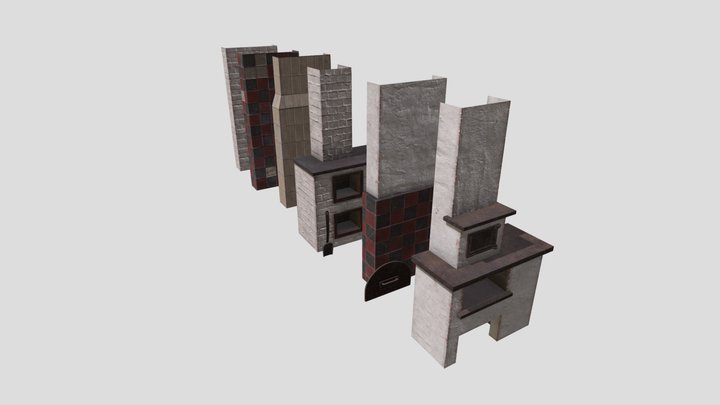 USSR village furnaces 3D Model