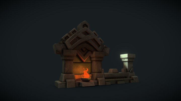 Castle Wall 3D Model