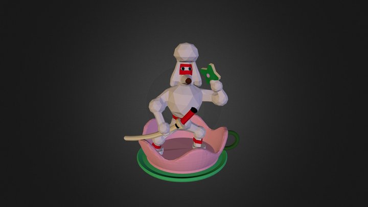 Teacup Poodle Ninja 3D Model