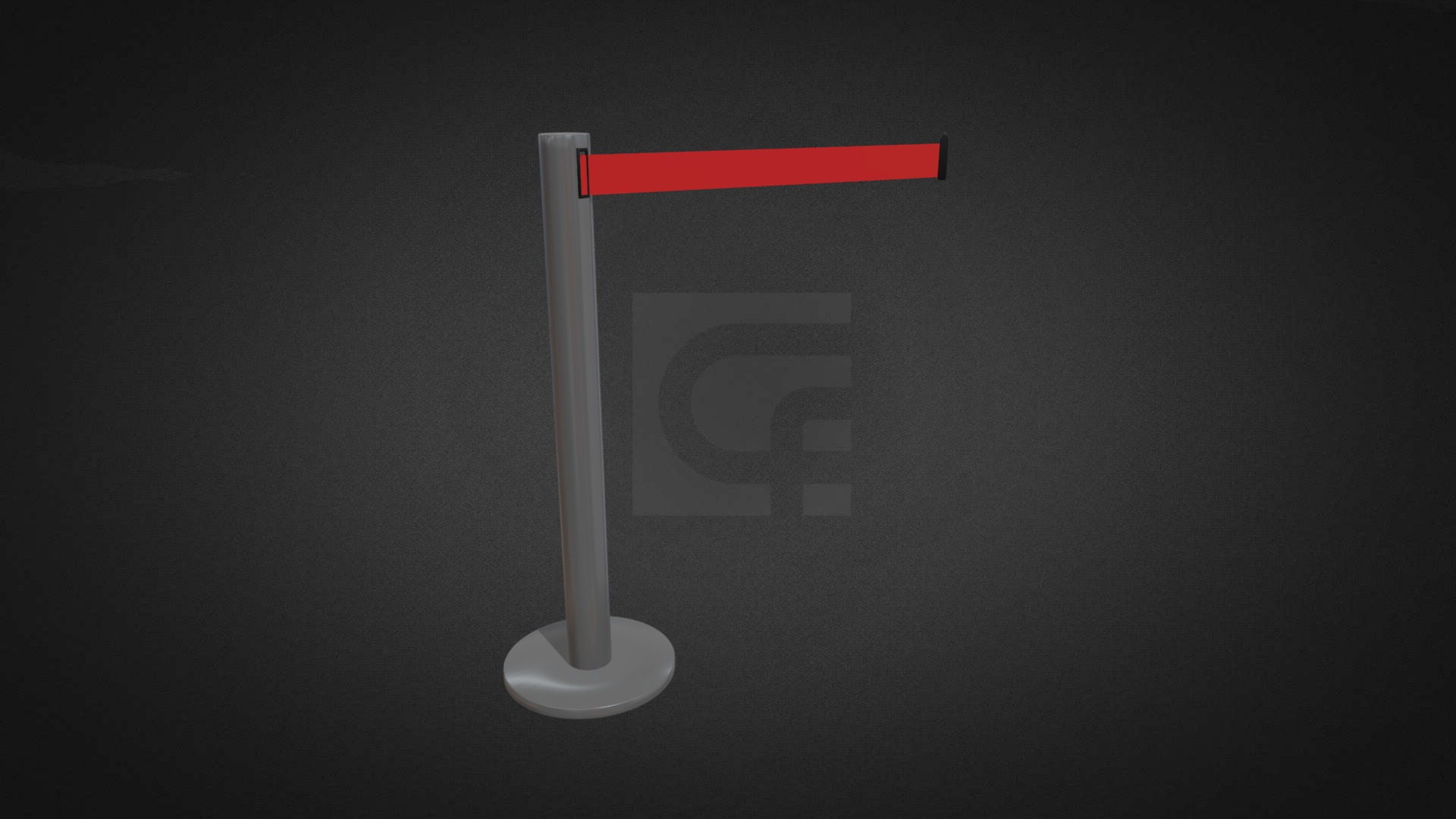 3D model Chrome Barrier Hire - This is a 3D model of the Chrome Barrier Hire. The 3D model is about a white and red light.