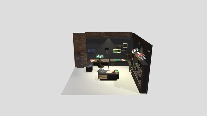 Final Working Desk Model 3D Model