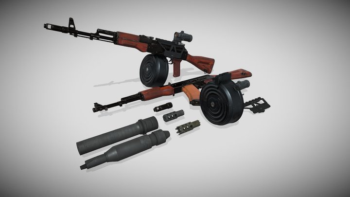 AK 74 SET 3D Model