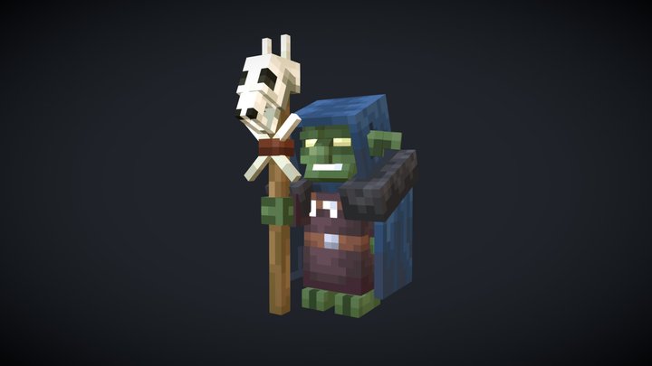 Goblin Mage - Blockbench 3D Model