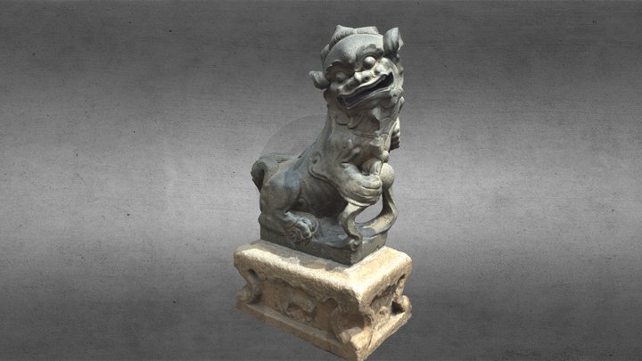 北港朝天宮_廟埕口公獅(1852) 3D Model