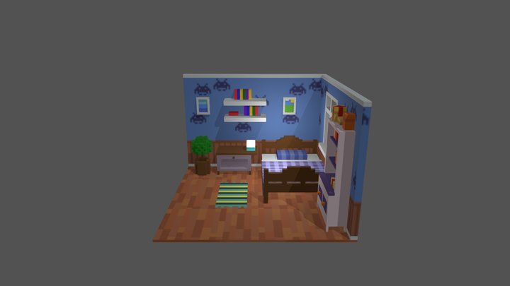 [Low Poly] Room 3D Model