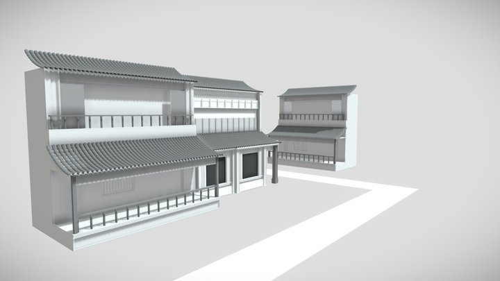 japan classic street WORKINPROGRESS 3D Model
