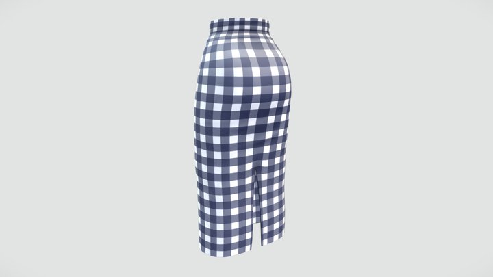 Plaid pencil skirt clearance 3d