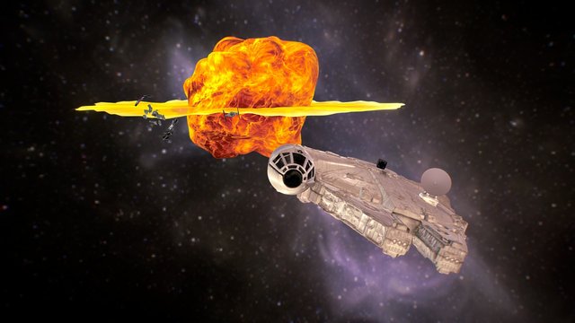 Death Star Millennium Falcon Core Dump Run (DJS) 3D Model