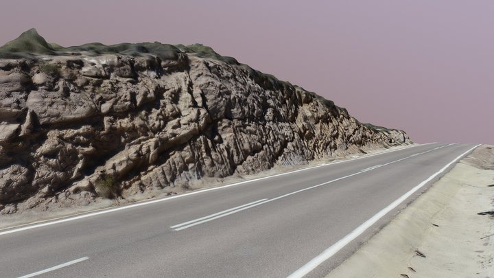 Sorbas basin road section 3D Model