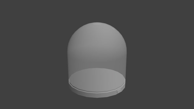 Terrarium base w. glass 3D Model