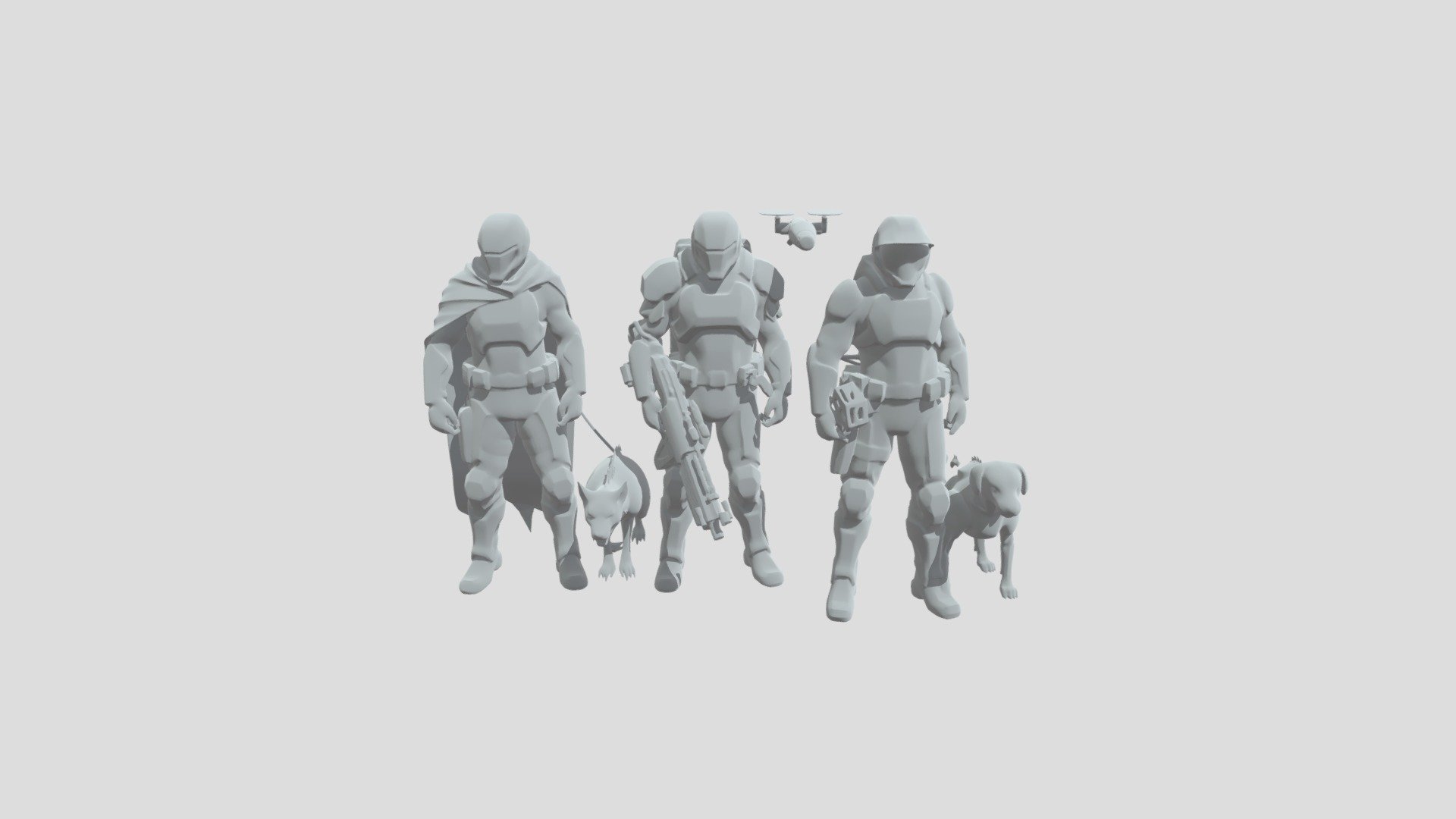 Triad of Armored Operators - 3D model by bittermace [d72f207] - Sketchfab