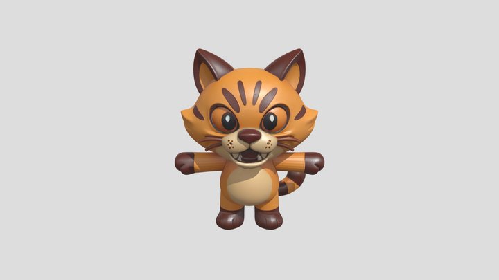 Mini Beast Figurine Printable - Stylized Warrior