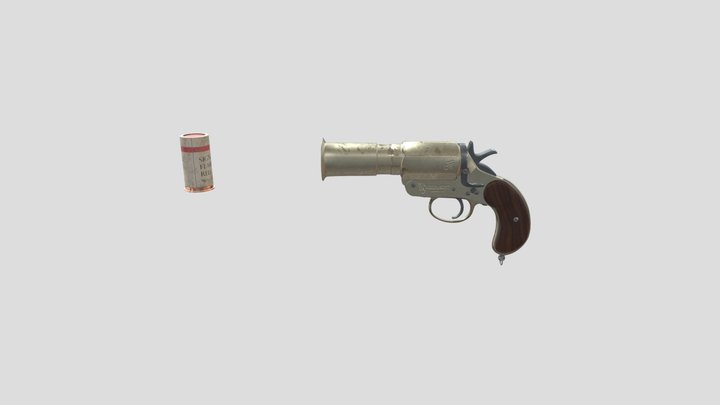 Flare Gun 3D Model