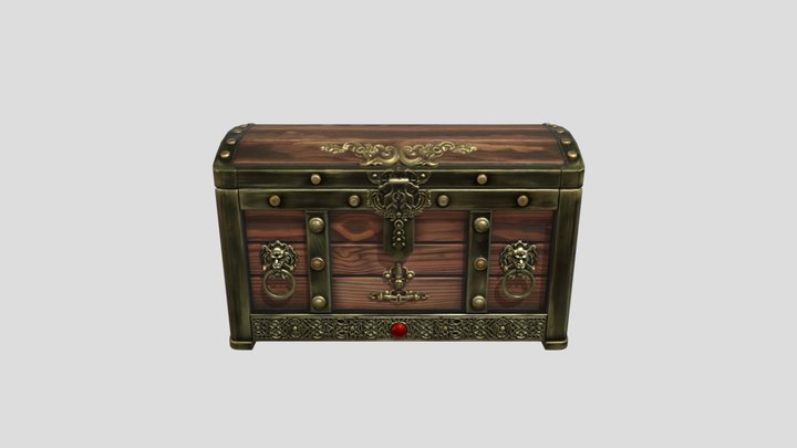 Non-opening Vintage Chest – Free 3D Model STL
