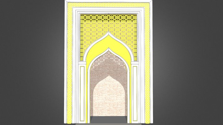 Mihrab of Darussalam Mosque 3D Model