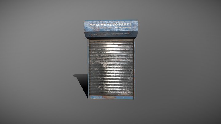 Shop Door_Malume Auto Parts 3D Model