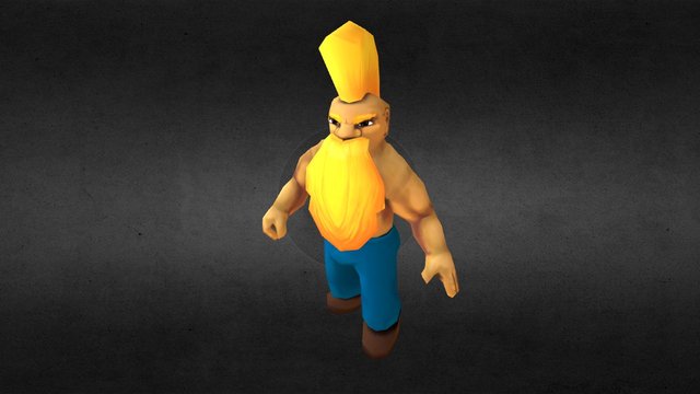 Dwarf 01 - Low Poly 3D Model
