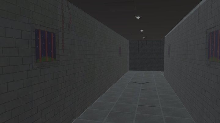 Castle Dungeon Corridor 3D Model