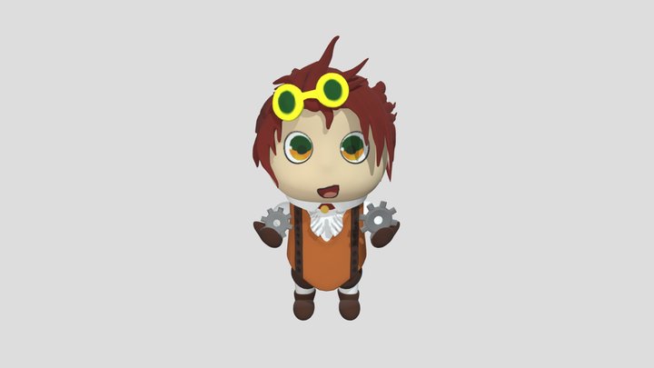 Chibi anime Cleff Yasashi 3D Model