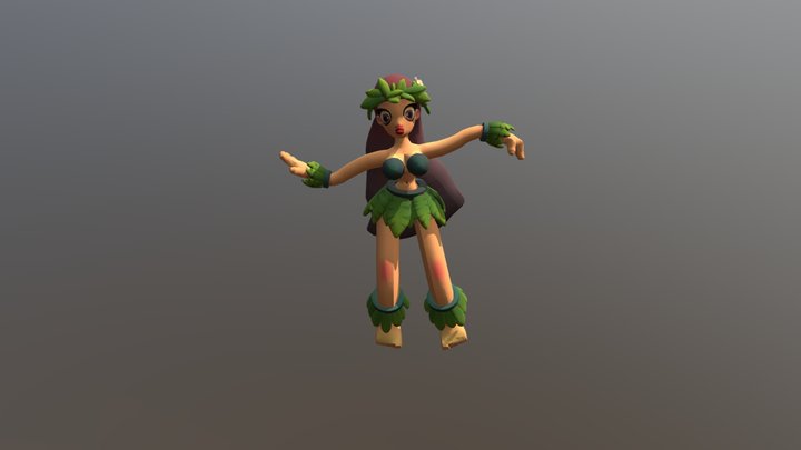 Hawai Girl 3D Model
