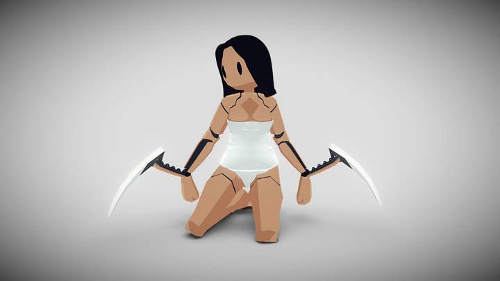 Girl from Cyberpunk 2077 Teaser 3D Model