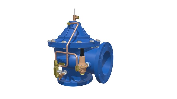 Pressure Reducing Control Valve - Model CA101 3D Model