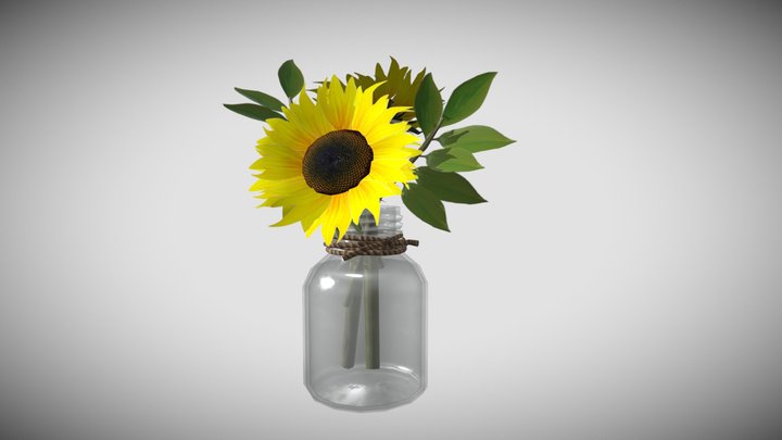 sunflower jar 3D Model