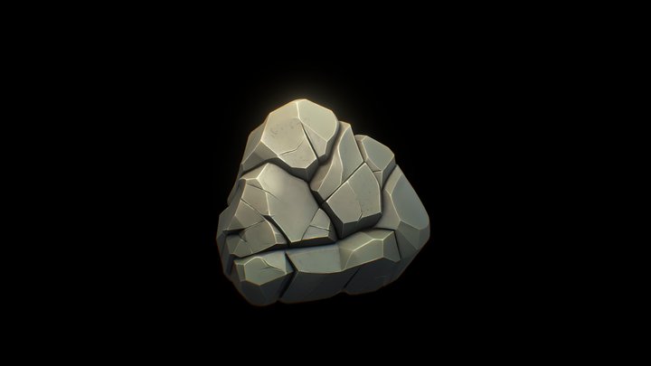 Stylized Rock 3D Model