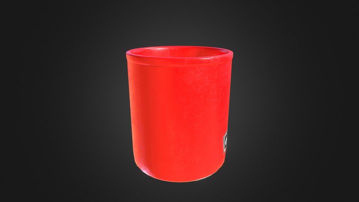 Red Mug With Oasis Logo 3D Model