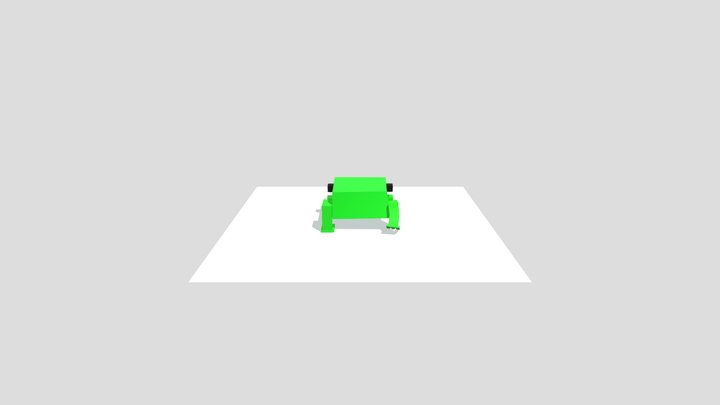 LOW POLY ANIMATED FROG 3D Model