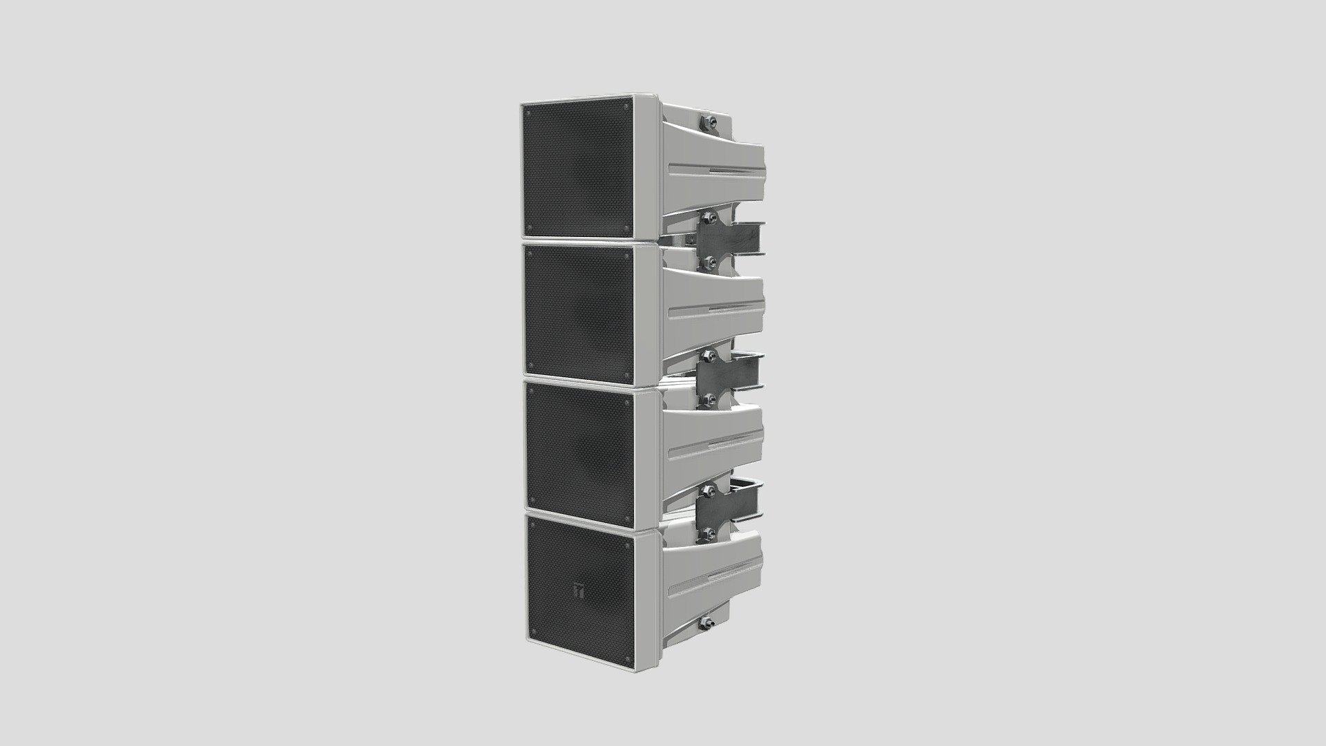 中型ホーンアレイスピーカーMK2 60W(4連タイプ) - 3D model by TOA