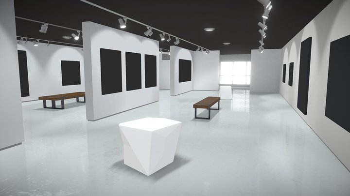 VR Art Gallery 3D Model