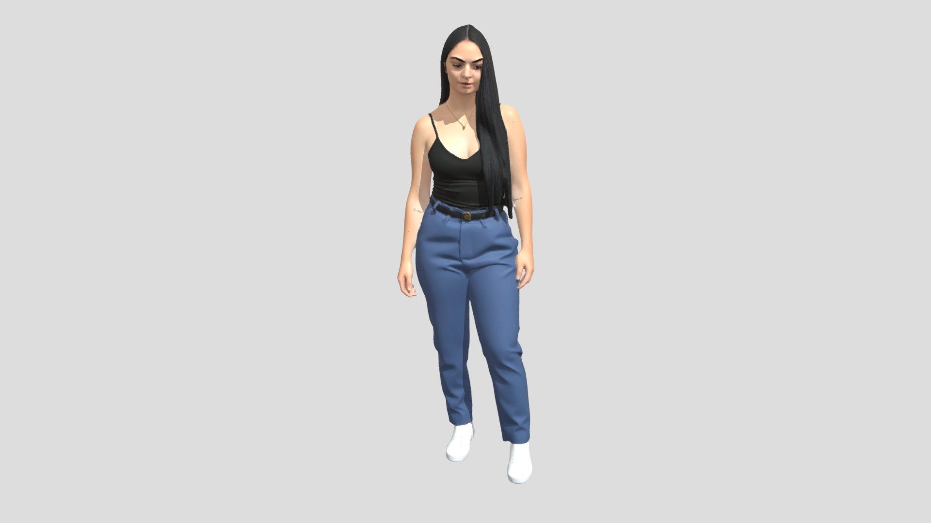 Casual Chic In Blue Pants - Download Free 3D model by restore50 ...