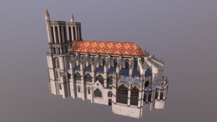 Mantes La Jolie - Collégiale Notre-Dame 3D Model