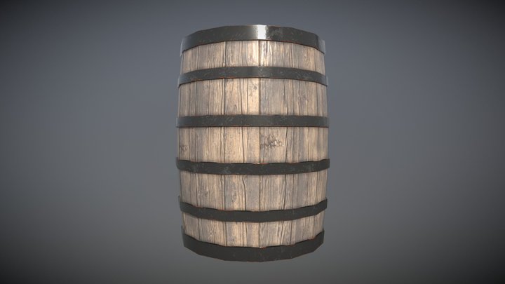 Pirate Barrel 3D Model