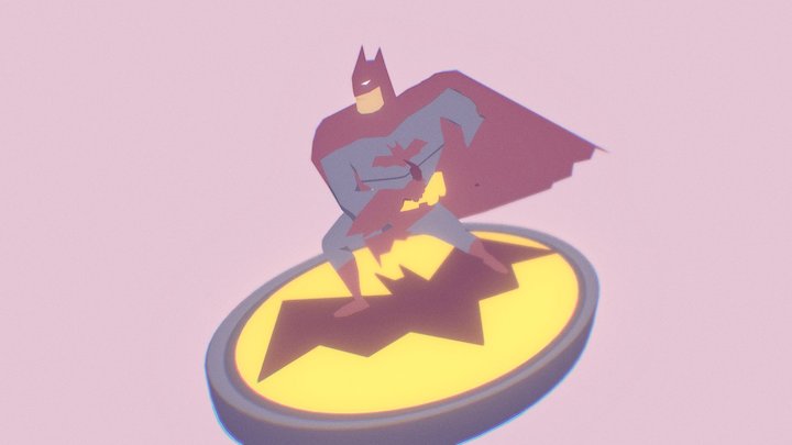 Batman Low Poly 3D Model