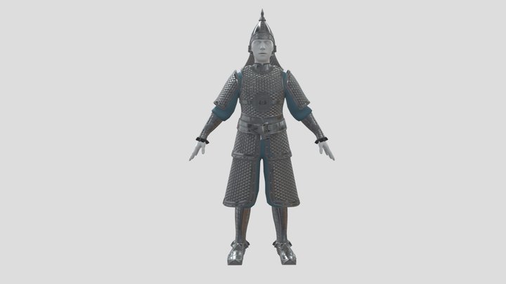 Procedural chinese armor test 3 3D Model