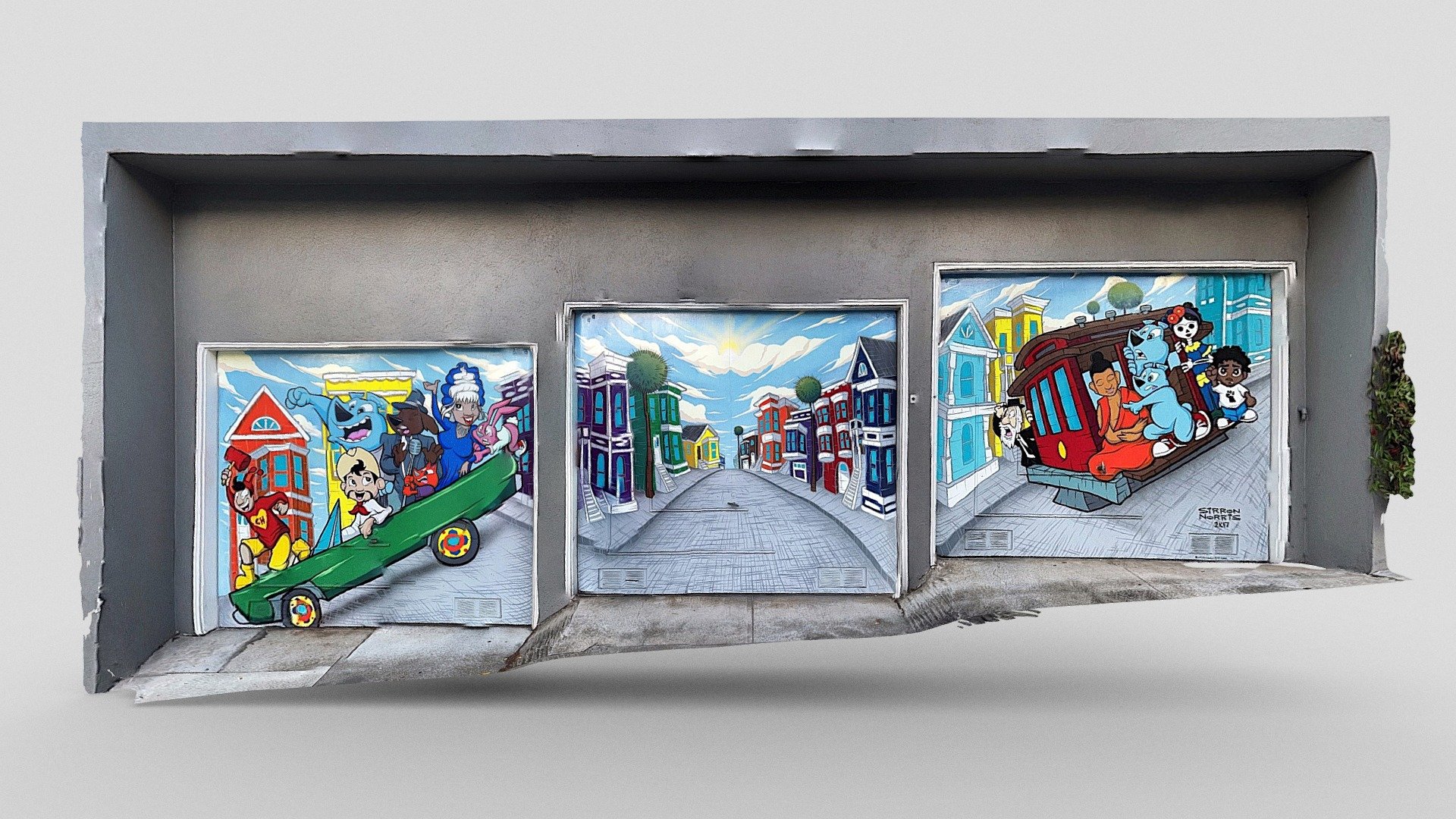 SF mural - garage doors