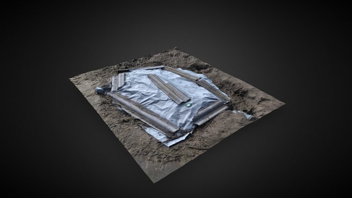 Debris oilcloth - HighPoly, Scan 3D Model