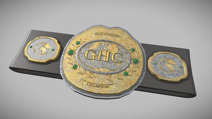 GHC inspired wrestling belt 3D Model